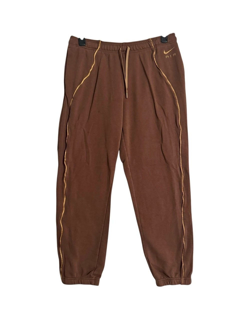 Nike Sportswear Air Fleece Mid-Rise Joggers Brown Women’s Large Pants Sweatpants - Picture 2 of 6
